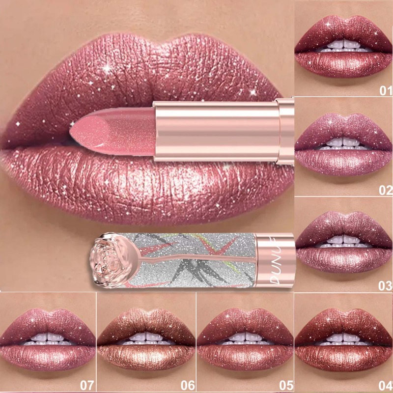 Luxury Skincare Products - Lápiz labial perlado rosa de lujo