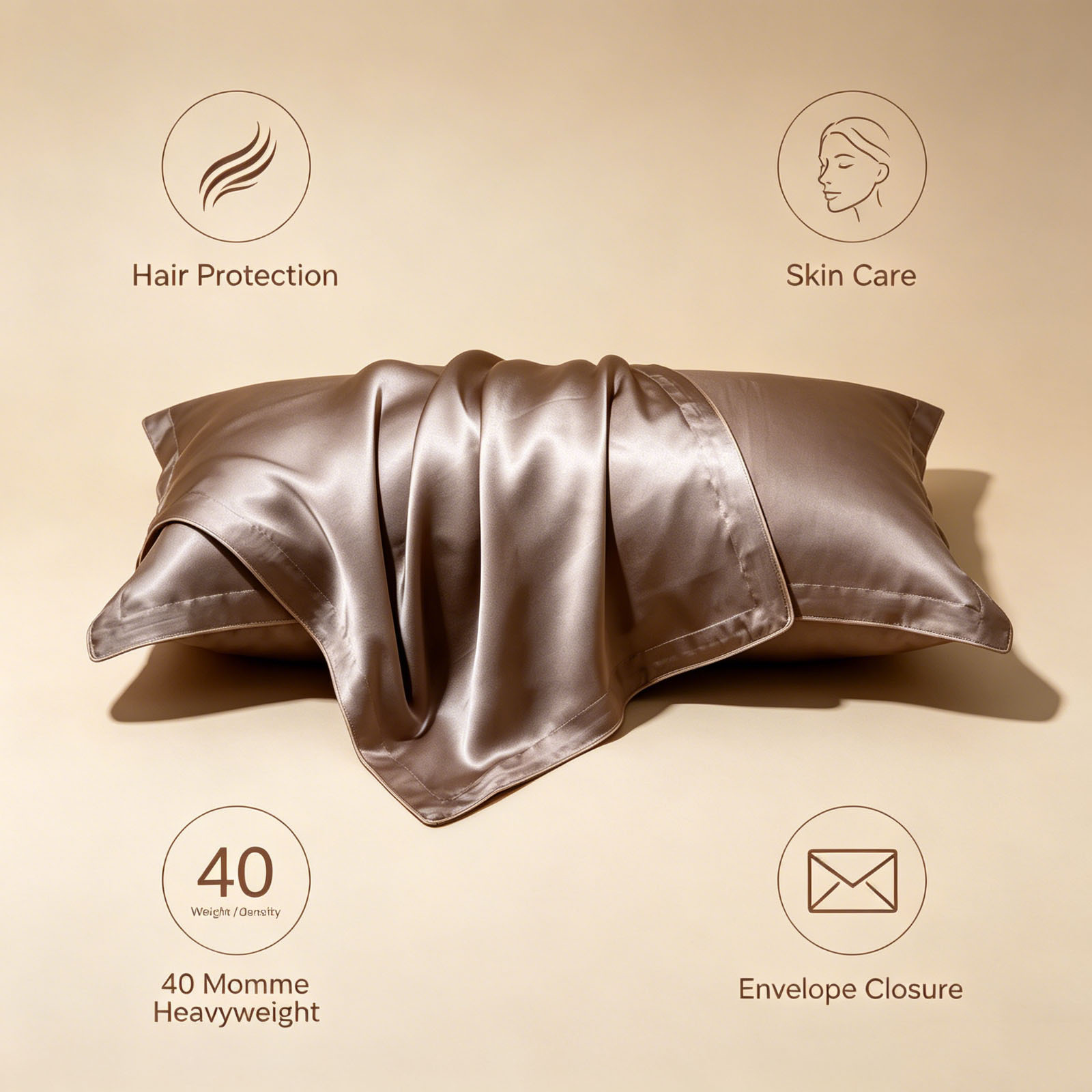 Juego de 2 fundas de almohada  - Luxury Skincare Women reseña y precio
