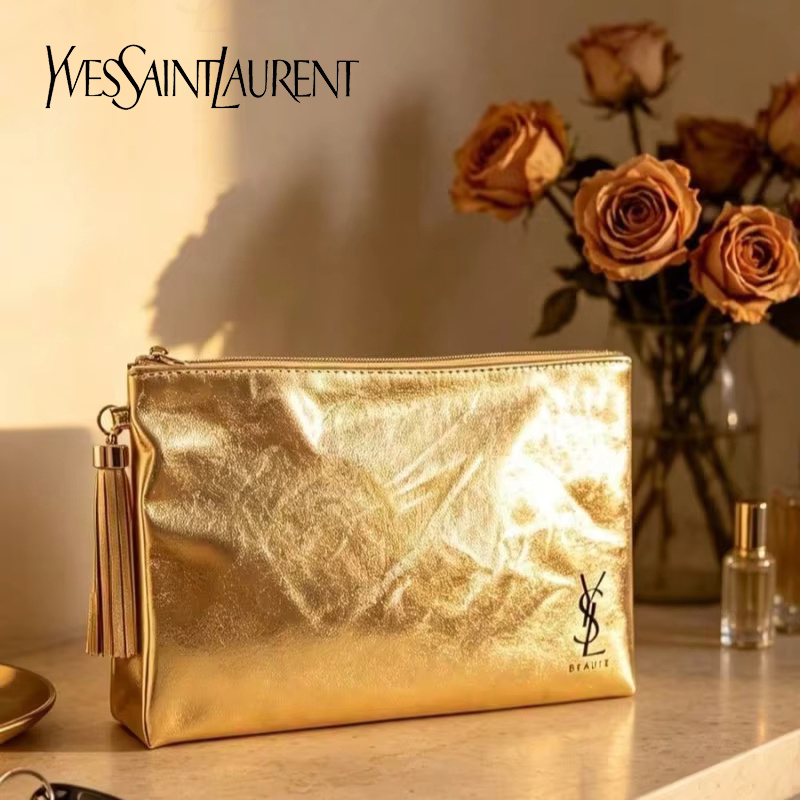 Bolsa de Cosméticos Dorada YSL - Luxury Skincare Women reseña y precio