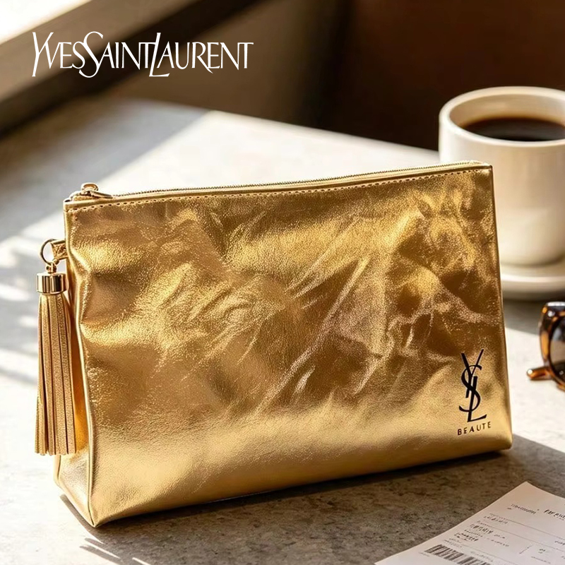 Bolsa de Cosméticos Dorada YSL - Luxury Skincare Women reseña y precio
